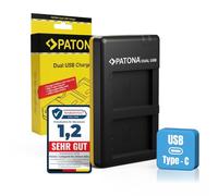 PATONA Caricabatterie Doppio USB-C/Micro-USB per Canon LP-E17 - per EOS RP R8 R10 R50 R100, 750D-850D, 77D, 200D, 250D, M3 M5 M6, Rebel SL2/SL3 - due batterie pronte, zero pause