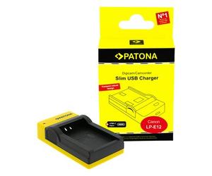 Patona Caricabatterie micro-USB sottile per Canon LP-E12