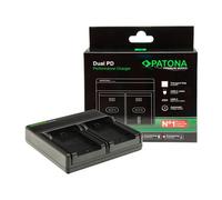 Patona Caricabatterie Premium Dual PD Performance per Olympus PS-BLS1 BLS5 incl. ingresso/uscita USB-C