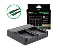 Patona Caricabatterie Premium Dual PD Performance per Samsung BP-90A incl. ingresso/uscita USB-C