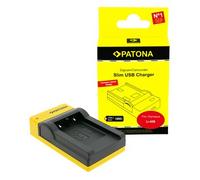 Patona Caricabatterie USB sottile con ingresso USB-C per Olympus Li-40B Li-42B Nikon EN-EL10