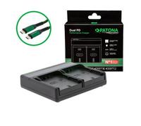 Patona Caricatore Premium Dual PD Performance per JVC SSL-75 con ingresso/uscita USB-C