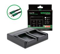 Patona Caricatore Premium Dual PD Performance per l'Oregon ICP103446 incl. ingresso/uscita USB-C