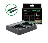 Patona Caricatore PremiumDual PD Performance per Nikon EN-EL25 incl. ingresso/uscita USB-C