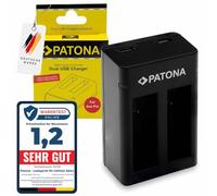 PATONA Caricatore USB a doppia batteria per Insta360 Ace Pro Action Cam | Compatto da viaggio, input USB-C Micro USB 5 V/2,1 A, uscita DC 4,4 V/0,75 A, con cavo USB-C incluso