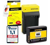 PATONA Caricatore USB-C + Batteria LP-E10 Caricabatteria LP E10 compatibile con Canon EOS 1100D 1200D 1300D 2000D 4000D Rebel T5 T6 Kiss X80 1D X Mark