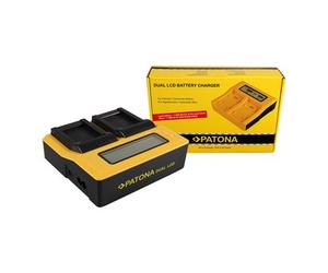Patona Caricatore USB doppio LCD per Aiptek Ordro NP-170 084-07042L-062 AHD 2 AHD H23 CB-170 Ordro