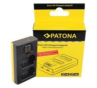 Patona Caricatore USB doppio LCD per Fuji NP-W235