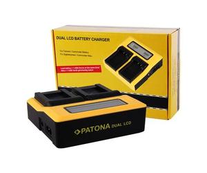 Patona Caricatore USB doppio LCD per Panasonic DMW-BLF19