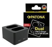 PATONA Doppio Caricatore USB-C per Leica Q3 Q4 BP-SCL4 BP-SCL6 | Caricatore rapido compatto per 2 batterie con LED indicatore, cavo USB-C incluso e protezione da sovraccarico - ideale per i viaggi