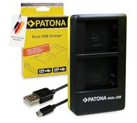 PATONA 1950 - Caricabatterie dual USB compatibile con batterie Panasonic DMW-BLG10 E/Leica BP-DC 15