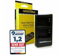 PATONA Dual Caricabatterie fotocamera Micro-USB Nikon EN-EL20 EN-EL20a