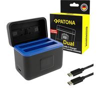 PATONA Dual Caricabatterie USB-C Charger Box per Insta360 X5 CINSBAHA