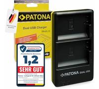PATONA Dual Caricabatterie USB-C/Micro-USB per Nikon EN-EL15/EL15b/EL15c