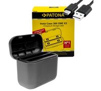 PATONA Dual Caricabatterie USB-C per Insta360 X3 CINAQBT/A, LED box