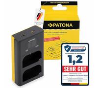 PATONA Dual LCD Caricabatterie USB-C (5V/2,1A) per Panasonic DMW-BLK22