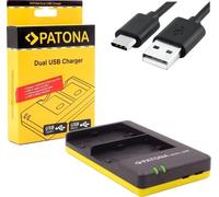 PATONA EN-EL15c EN-EL15b EN-EL15 Caricabatteria 1965 Doppio, USB (Ingresso USB-c e Micro-USB)