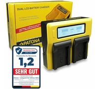 PATONA LCD Caricatore Doppio per BP-807 BP-808 BP-809 BP-819 BP-820 BP-827 BP-828 Batteria compatibile con Canon HG-21 HG-20 HF11 HF100 HF10 FS-100 FS-200 FS-305 FS-306 FS-307 FS-406