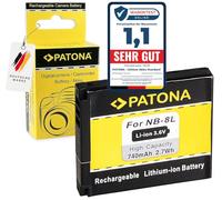 PATONA NB-8L Batteria 740mAh compatibile con Canon PowerShot A2200 IS A3000 IS A3100 IS A3150 IS A3200 IS A3300 IS A3350 IS A 2200 3000 3100 3150 3200 3300 3350 NB8L NB 8L NB8-L
