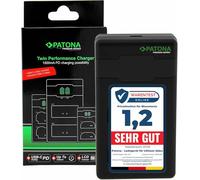 PATONA NP-W235 Premium Caricabatterie PD-Performance (1500mA), Caricatore Dual LCD USB-C PD/QC capace, ricarica rapida con alimentatore 20W compatibile con Fujifilm GFX100 II X-H2 X-S20 X-T4 X-T5
