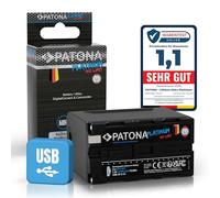 PATONA Platinium NP-F970, batteria 10500 mAh, uscita USB, 5 V/2,1 A, batteria di ricambio compatibile con Sony Camcorder LED, indicatori di illuminazione, luce video, fotocamera, monitor, power bank
