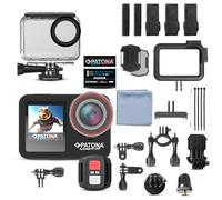 PATONA Platinum Action Cam Life SL5 6K | SupCam Pro App iOS & Android | 64MP 170° grandangolo | MicroSD | Dual Screen | telecomando | impermeabile | 12m & 30m | altoparlante | stabilizzazione