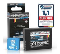 PATONA Platinum DMW-BLC12 Batteria 1100mAh con ingresso USB-C - Ricambio per Panasonic DMW-BLC12E / DMW-BLC12PP - per Lumix FZ200 FZ300 FZ330 FZ1000 FZ2000, G5 G6 G7 G70 G81 G85 G91, GH2, GX8 - USB-C