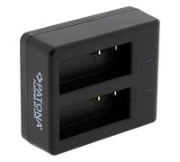 PATONA Platinum Dual spina di carica per Action Cam Life SL3 e SL4 | Input: USB-C 5V/2A | Uscita: 4,5 V/750 mAh x2 | Gestione della ricarica per una ricarica sicura | Indicatore LED di stato di carica