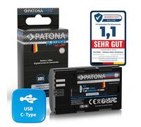 PATONA PLATINUM LP-E6 Batteria 2400mAh USB-C Input compatibile con Canon EOS 5D Mark II III IV 5DS R R5 6D 7D 60D 70D 80D 90D XC10 XC15 WFT-E5 WFT-E7 LPE6 LP E6