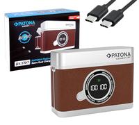 PATONA Platinum Retro Dual Caricatore USB-C per Fuji NP-W126 NP-W126S - Caricatore rapido con display LED, PD & QC, 8,4 V, ricarica e scatola compatibile con X-H1 X-Pro3 X-T30 X-T200 X-A10