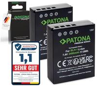 PATONA PREMIUM BLH-1 Batteria di ricambio (2x 2400mAh) compatibile con Olympus OM-D OMD EM-1 Mark II EM-1 Mark 2 E-M1X EM1 EM1X BLH1 completamente decodificato