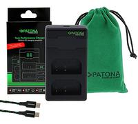 PATONA Premium Caricabatterie LCD USB-C per DMW-BLK22 BLF19