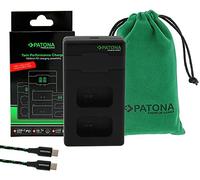 PATONA Premium Caricatore 1000mA LCD USB-C QC 3.0 & PD 3.0 per NP-FW50 Batteria compatibile con Sony Alpha 7 6000 6300 6400 6500 A7 A7S A7R A7II DSC RX10 Mark II III IV RX1R III RX1RM3 NEX 3 5 6