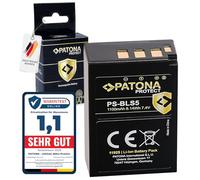 PATONA PROTECT Batteria ricambio per Olympus BLS-5 BLS-50 PS-BLS5, 1100mAh compatibile con E-450 OM-D E-M10 Mark II III IV Pen E-P3 E-PL2 E-PL3 E-PL5 E-PL6 E-PL7 E-PL8 E-PL9 Pen PM1 PM2 Stylus 1