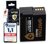 PATONA PROTECT DMW-BLC12 DMW-BLC12E Batteria 1100mAh compatibile con Panasonic Lumix DMC FZ200 FZ300 FZ330 FZ1000 FZ2000 G5 G6 G7 G70 G81 G85 G91 GH2 GX8 GX8A GX8H GX8K DMWBLC12 DMW BLC 12 E