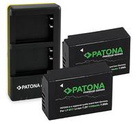 PATONA Set Caricabatterie Dual USB-C + 2X LP-E17 LPE17 Premium, 950mAh | Compatibile con Canon EOS RP R8 R10 R50 R100, 77D 200D 250D 750D 760D 800D 850D, M3 M5 M6, Rebel SL2 SL3, Kiss X8i X9
