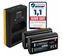 PATONA Set - Dual LCD Caricabatterie USB-C con 2X DMW-BLJ31 BLJ31 Platinum | Compatibile con Panasonic Lumix DC-S1, DC-S1R, DC-S1H, mini caricabatterie da viaggio con cavo USB