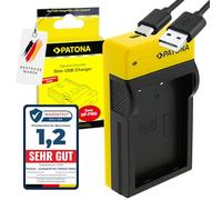 PATONA Slim USB-C Caricabatterie per EN-EL9, EN-EL9a, ENEL9 batteria | Caricatore compatto e leggero | Compatibile con Nikon D40, D40x, D60, D3000, D5000