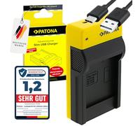 PATONA Slim USB-C Caricatore per DMW BCF10, BCF10E, BCG10, BCG10E, BCJ13, BCJ13E Batterie Compatibile con Panasonic Lumix DMC FS7, LX5, FP8, FX60, TZ10, TZ25, ZS7, ZS3