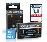 Patona Batteria al platino con ingresso USB-C per Canon LP-E12
