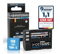 PATONA USB-C Platinum Batteria per Nikon EN-EL3E ENEL3E 2250mAh | Batteria di ricambio per D700 D300 D300S D200 D90 D80 D70 D70s D50 D100 - si ricarica direttamente, con anticortocircuito