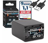 PATONA Platinum NP-FV100A NP-FV100 USB-C Batteria 3090mAh con ingresso diretto, senza restrizioni di utilizzo per HDR CX625 CX730 CX250 PJ810 FDR AX53 AX33 AX100 ecc.