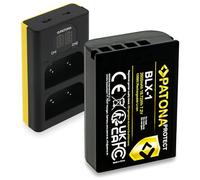 PATONA V1 Protect - Batteria BLX-1 (2400 mAh), con sensore NTC e alloggiamento V1, con caricatore USB LCD