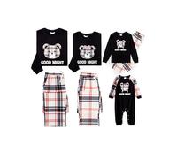 PATPAT Abito per la Famiglia, Set Pigiami per Mamma e Figlia, Abbigliamento da Notte Abbinato, Vestiti per la Famiglia, Anche per Bambini e Animali Domestici, Tessuto Invernale