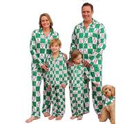 PATPAT Pigiama Natale Famiglia Set Pigiama Natalizio per Tutti i Membri della Famiglia, Adatto a Madre Figlia, Padre Figlio Pigiama Donna Uomo, Regali di Coppia per Il Capodanno e Le Feste di Natale