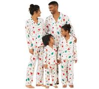 PATPAT Pigiama Natale Famiglia Set Pigiama Natalizio per Tutti i Membri della Famiglia, Adatto a Madre Figlia, Padre Figlio Pigiama Donna Uomo, Regali di Coppia per Il Capodanno e Le Feste di Natale