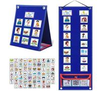PATPAT® Scheda di programmazione visiva con schede flash bambini schede | per l'indipendenza, formazione delle abitudini, formazione delle abilità di vita, tabellone di monitoraggio quotidiano di