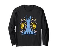 Patria Monumento Ucraina Folk Floral Heritage Art Maglia a Manica