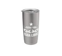 Patria y Vida Cuba Libre Stella Distressed e Catene spezzate Bicchiere termico in acciaio inox doppia parete