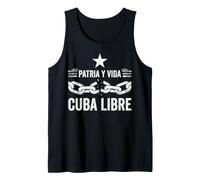 Patria y Vida Cuba Libre Stella Distressed e Catene spezzate Canotta